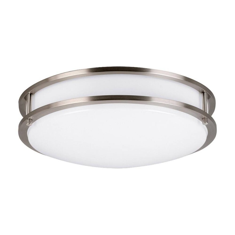 Saturn 10 In. LED Flush Mount Ceiling Fixture in Brushed Nickel