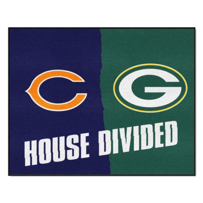 Nfl House Divided Bears / Packers House Divided Mat