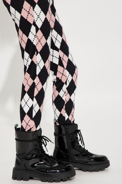 Mini Shine For You Combat Boots - Black