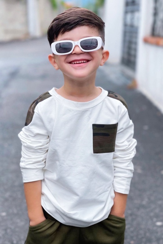 Mini Camo Squad Sweatshirt - White/Combo