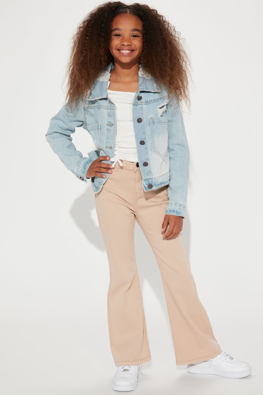 Mini Deep In My Soul Flare Jeans - Khaki