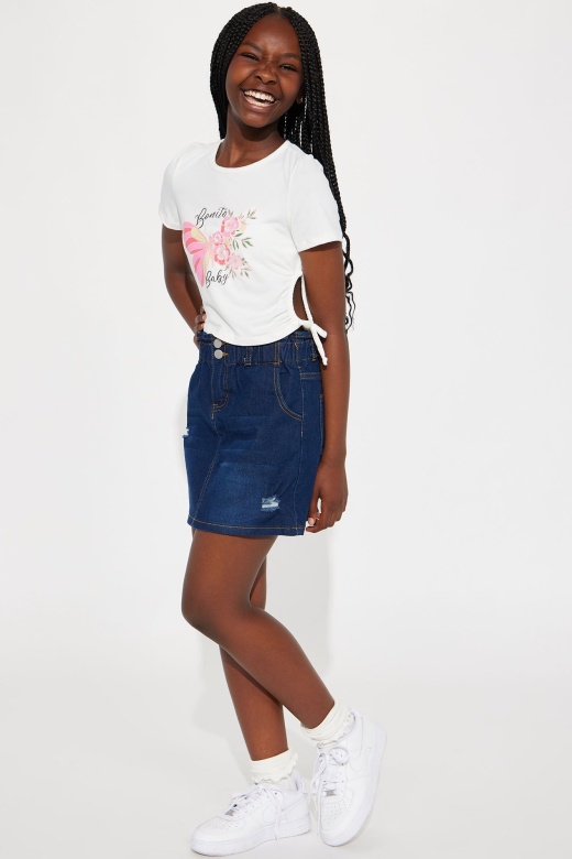 Mini Bonita Baby Skirt Set - White/Combo