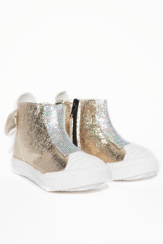 Mini Sparkly Steps Sneakers - Gold