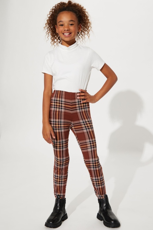 Mini Printed Out Leggings - Brown/Combo - New Products