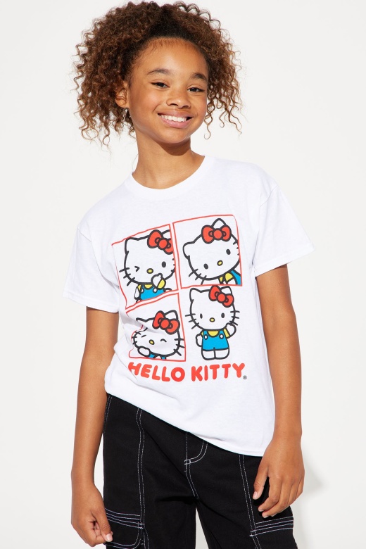 Mini Hello Kitty Emotions Short Sleeve Tee - White