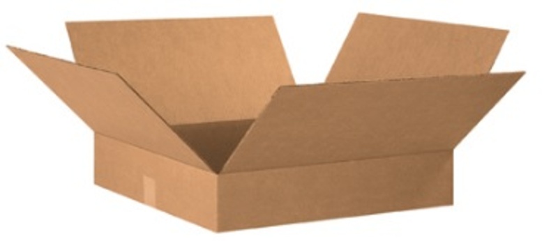 20" X 20" X 4" Flat Corrugated Cardboard Shipping Boxes 10/Bundle