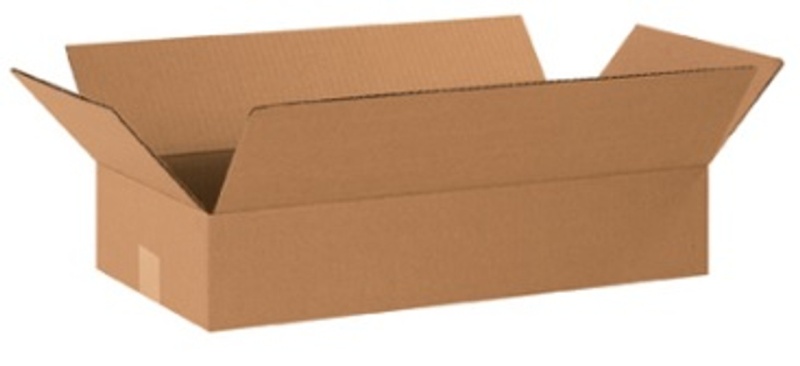 20" X 10" X 4" Flat Corrugated Cardboard Shipping Boxes 25/Bundle