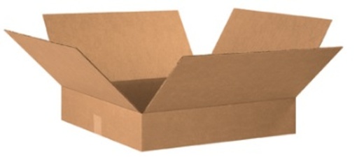 20" X 20" X 4" Flat Corrugated Cardboard Shipping Boxes