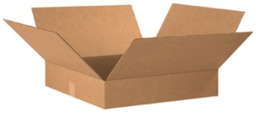 20" x 20" x 2" Flat Corrugated Cardboard Boxes - 20/Bundle