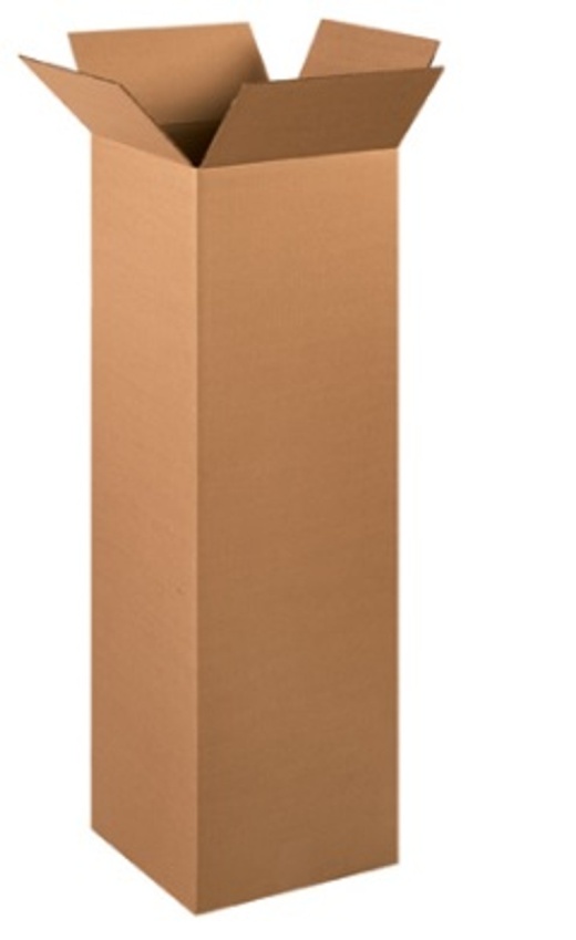 12" x 12" x 40" Tall Corrugated Cardboard Shipping Boxes