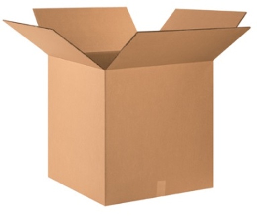 24" x 24" x 24" Double Wall Corrugated Cardboard Shipping Boxes - 10/Bundle