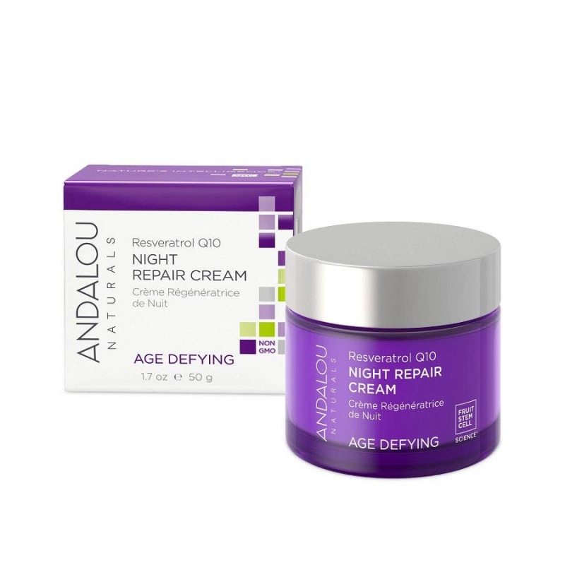 Andalou Naturals Age Defying Resveratrol Q10 Night Repair Cream 1.7 Fl. Oz