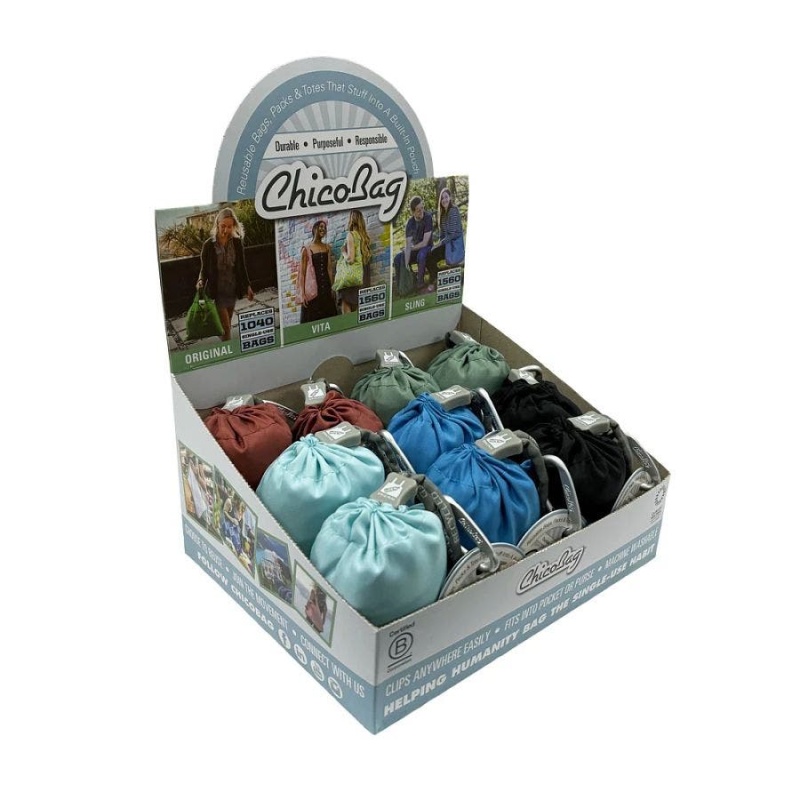 Chicobag Assorted 10 Pack Repete + Refine Original Shopping Bag Display
