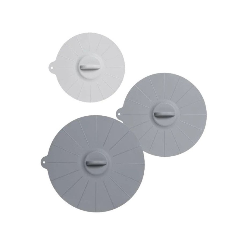 Harold Import HIC High-Heat Silicone Cooking & Storage Lids, Set of 3