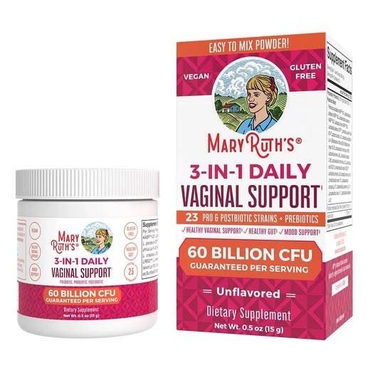Mary Ruth's Unflavored 3-In-1 Daily Vaginal Support Powder 0.5 Oz