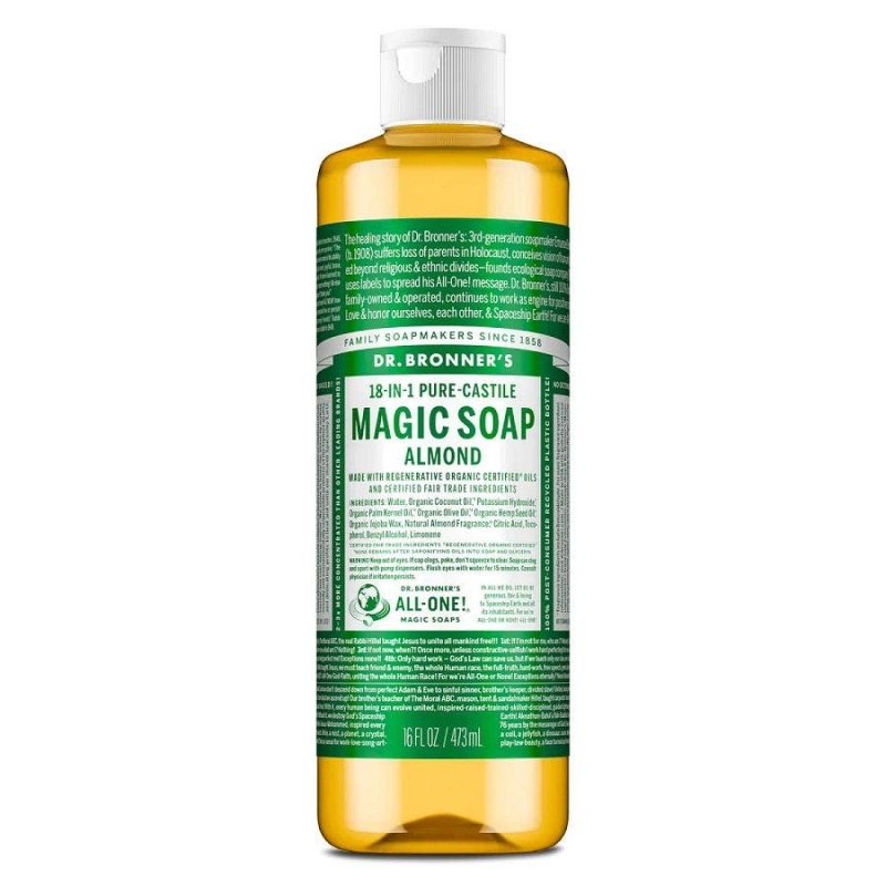 Dr. Bronner's 18-In-1 Pure-Castile Almond Soap 16 Fl. Oz
