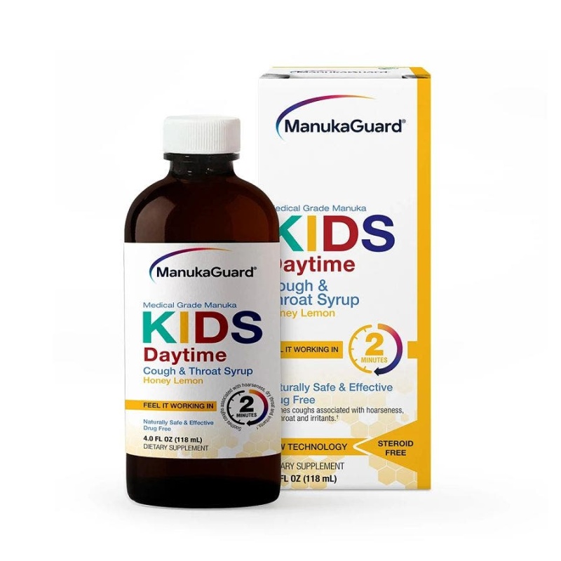 Manukaguard Kids Daytime Honey Lemon Cough & Throat Syrup 4 Fl. Oz