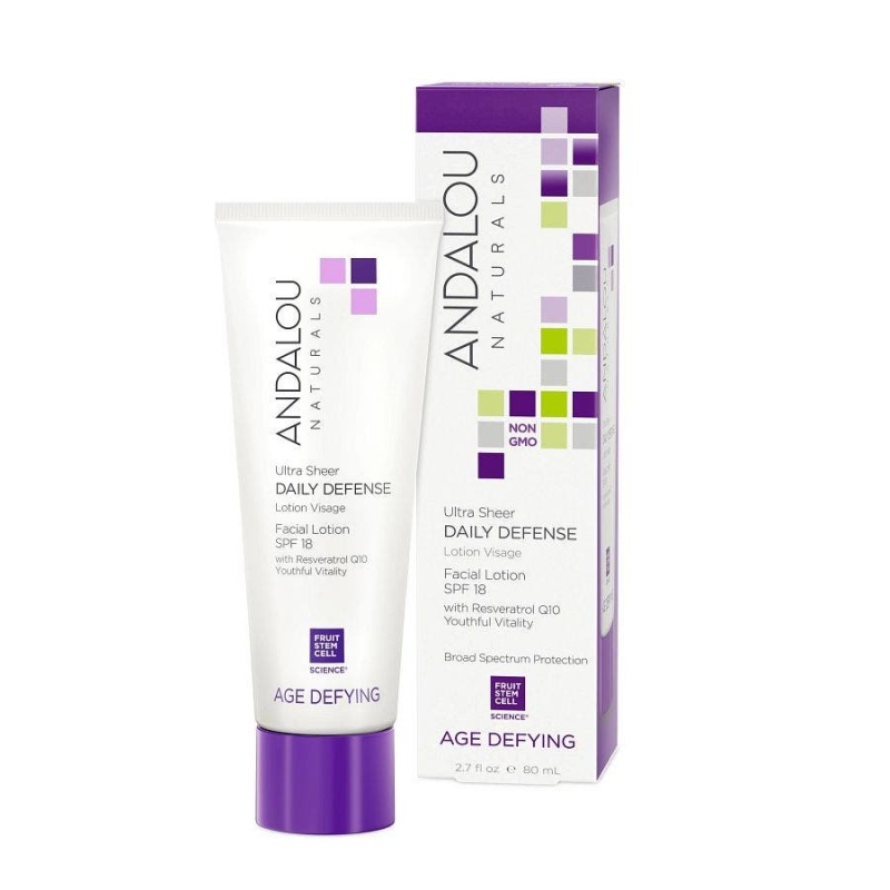 Andalou Naturals Age Defying Ultra Sheer Defense Spf 18 Facial Lotion 2.7 Fl. Oz
