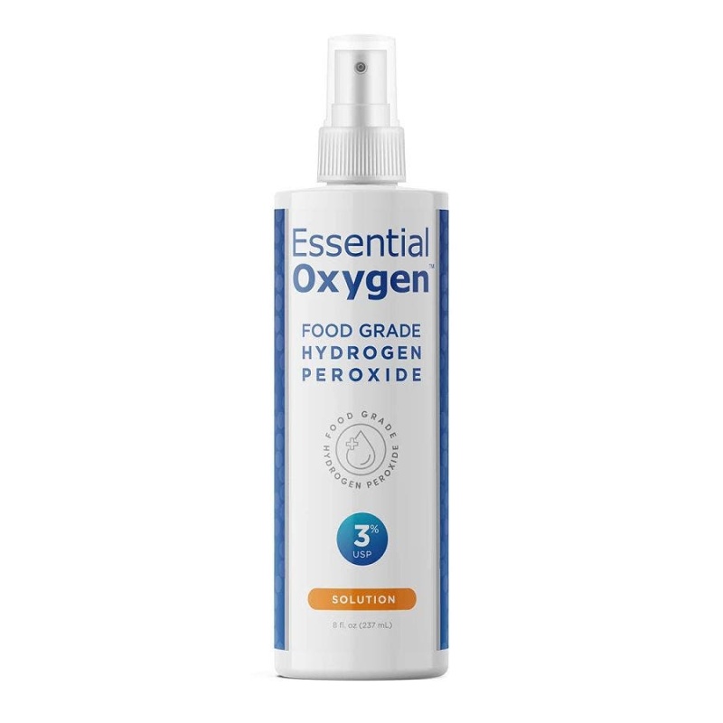 Essential Oxygen Food Grade 3% Hydrogen Peroxide 8 Fl. Oz. Spray