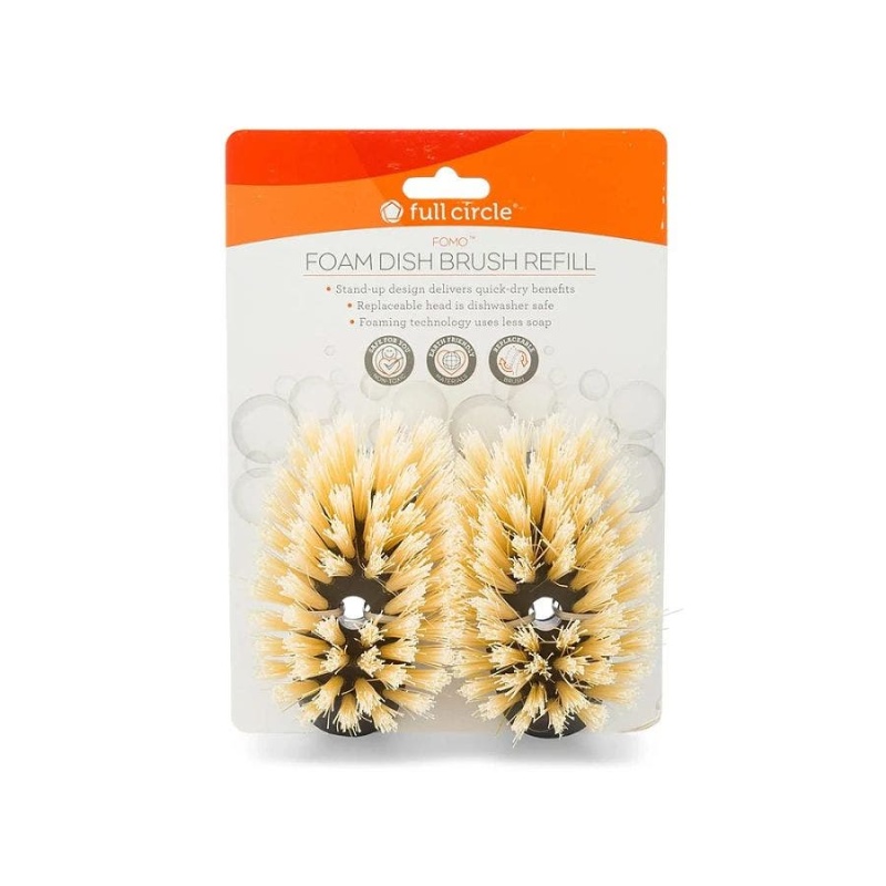 Full Circle Gray Fomo Foam Dispensing Dish Brush Refill 2 Count