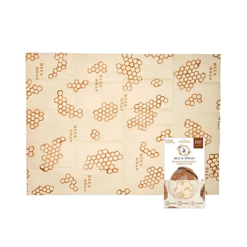 Bee's Wrap Honeycomb Organic Cotton Beeswax Bread Wrap 17" X 23"