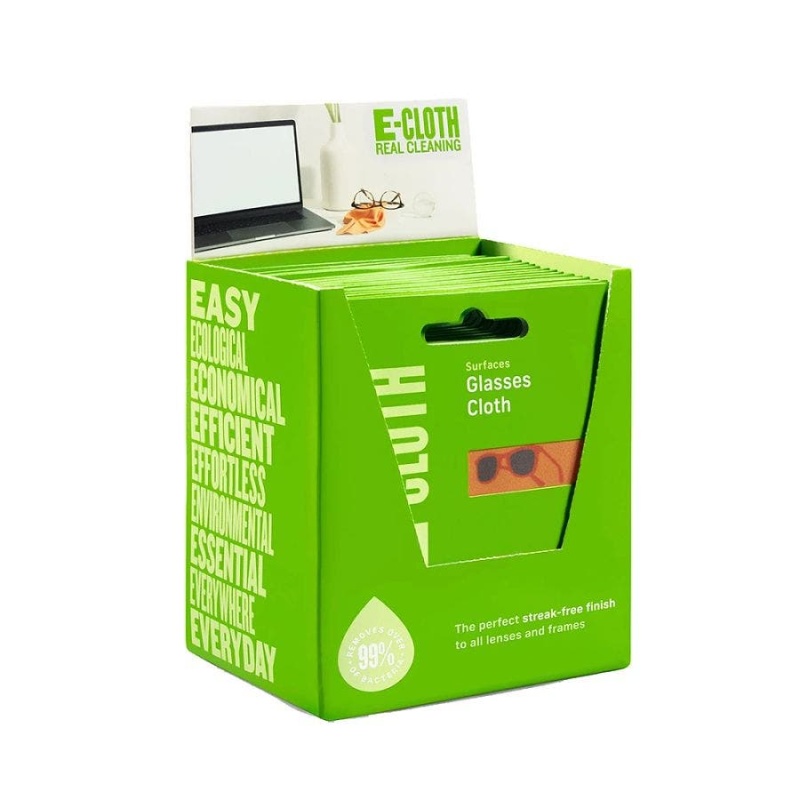 E-Cloth Eyeglasses Cleaning Cloth Display 20-Piece