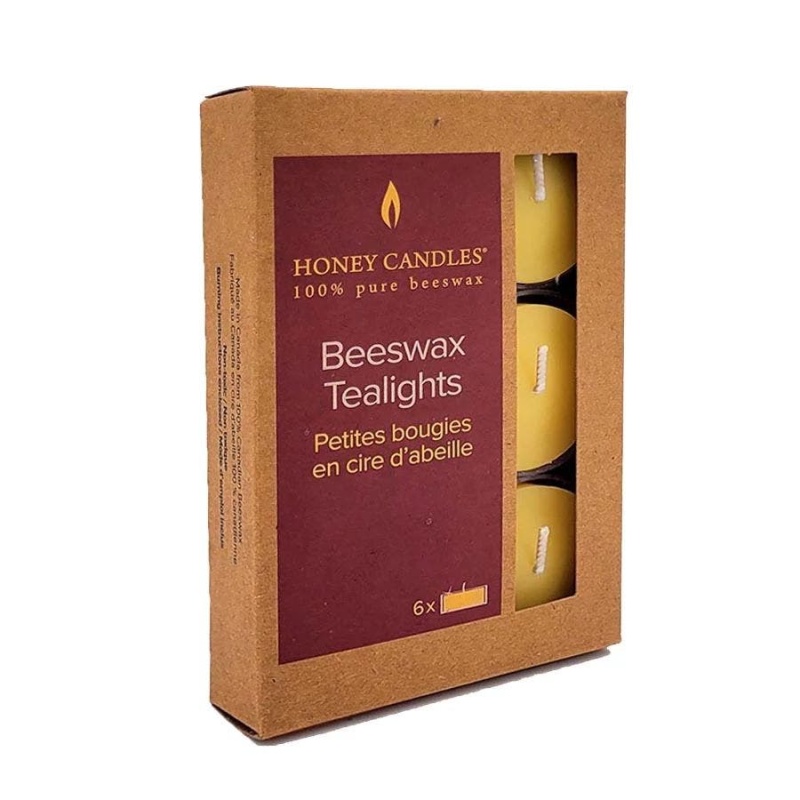Honey Candle Co. Beeswax Tea Lights 6 Pack