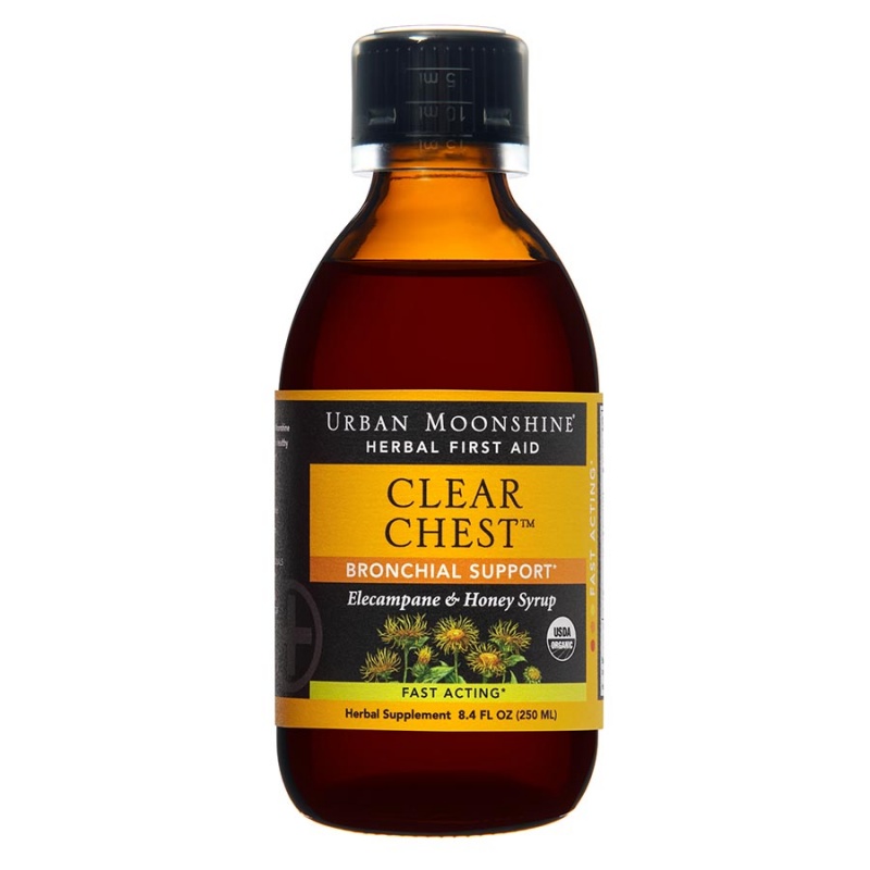 Urban Moonshine Organic Herbal Apothecary Clear Chest Bronchial Support Syrup 8.4 Fl. Oz
