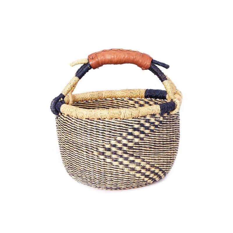 Ayeya Mini Market Style Grass Basket Neutral Colors