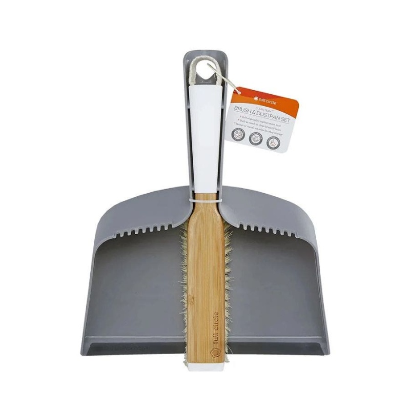 Full Circle Gray Clean Team Brush & Dustpan Set
