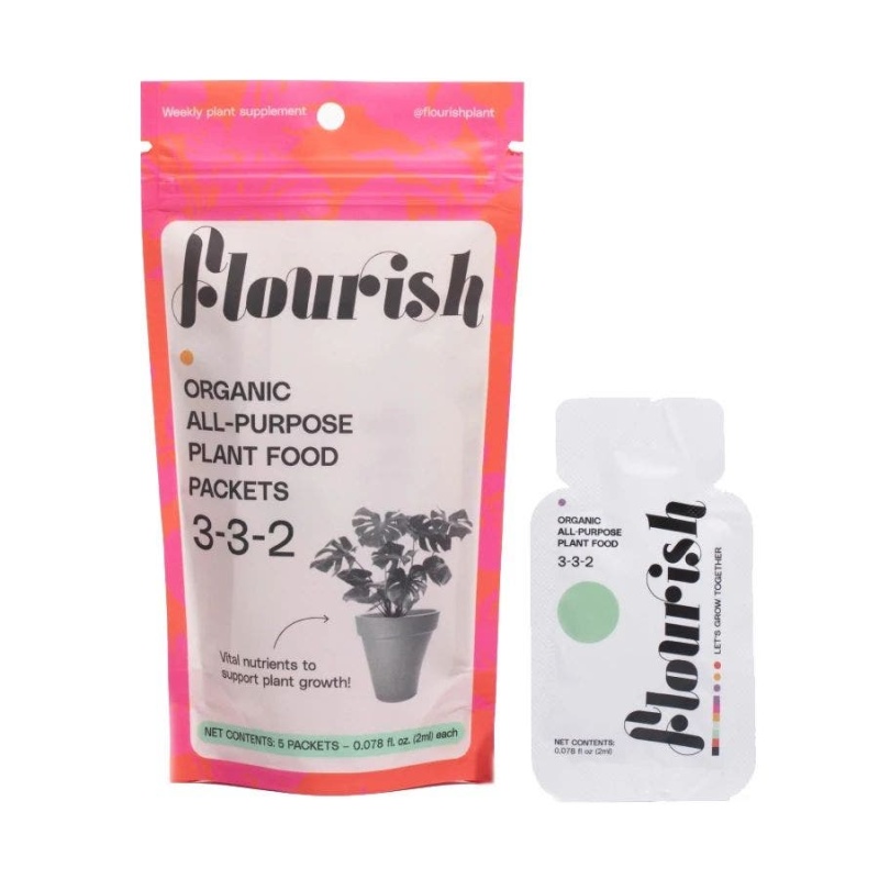 Flourish Plant Food Organic All-Purpose Plant Food 5 (0.078 Oz.) Packets