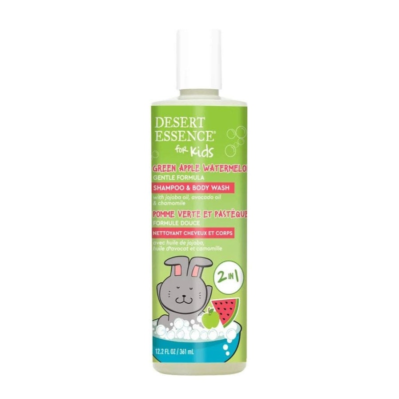 Desert Essence Green Apple Watermelon Kids 2-In-1 Shampoo & Body Wash 12 Fl. Oz