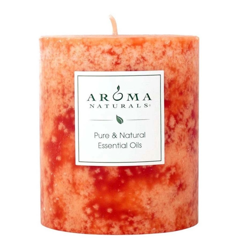 Aroma Naturals Clarity Orange Pillar 3" x 3 1/2"