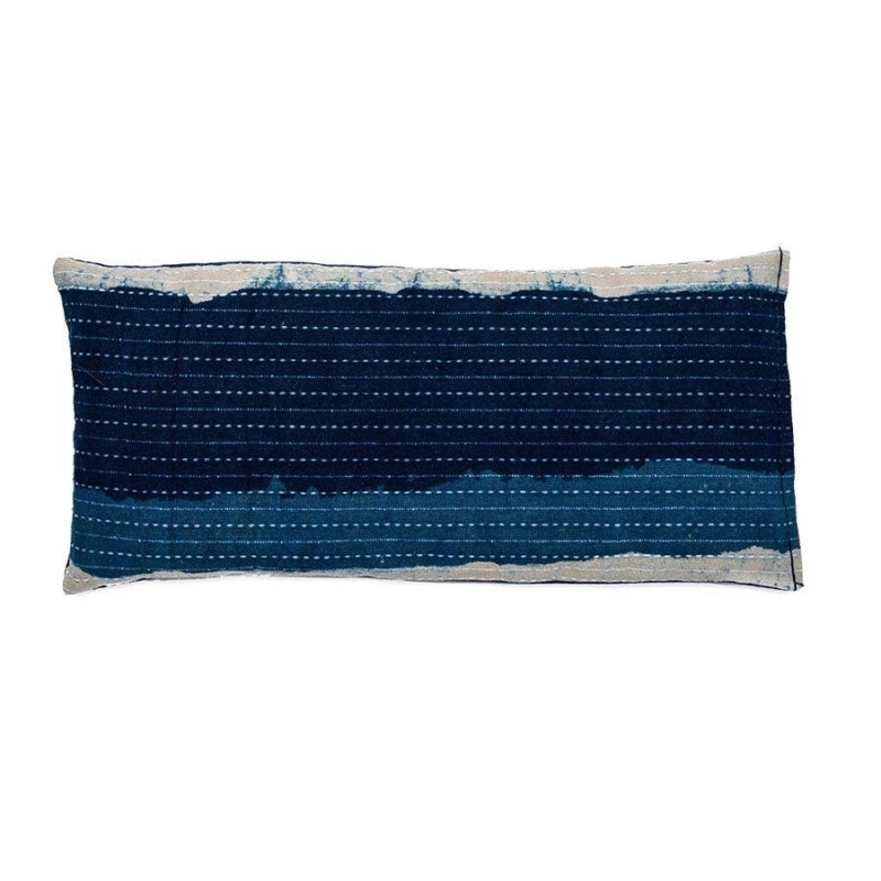 Baudelaire Indigo Stripe Eye Pillow 4" X 8"