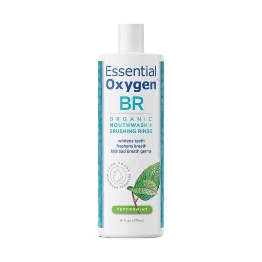 Essential Oxygen Organic Peppermint Mouthwash 16 Fl. Oz - Natural Oral Care