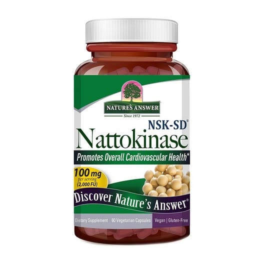 Nature's Answer Nattokinase 100 Mg 2000Fu 60 Capsules - Heart Health Support