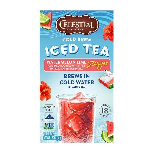 Celestial Seasonings Cold Brew Watermelon Lime Zinger Tea - 18 Tea Bags