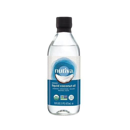 Nutiva Organic Liquid Coconut Oil | 16 Fl. Oz. Glass Bottle