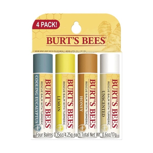 Burt's Bees Rescue Lip Balm - 4 Tubes (0.15 Oz.)