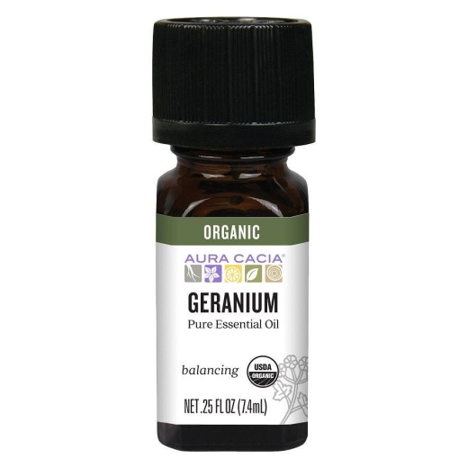 Aura Cacia Organic Geranium Essential Oil - 0.25 Fl. Oz