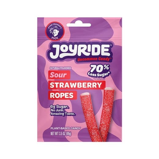 Joyride Low Sugar Sour Strawberry Ropes 3.5 Oz