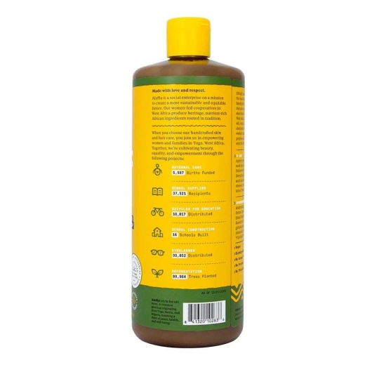 Alaffia Authentic African Black Soap Eucalyptus Tea Tree All-In-One Soap 32 Fl. Oz