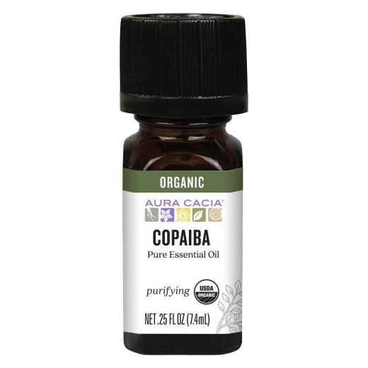 Aura Cacia Organic Copaiba Essential Oil - 0.25 Fl. Oz