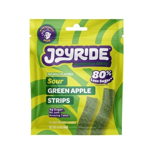 Joyride Low Sugar Sour Green Apple Strips 3.5 Oz
