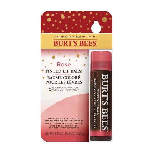 Burt's Bees Holiday Rose Tinted Lip Balm 0.15 Oz. Blister Box