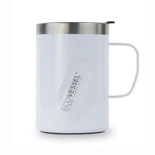 Ecovessel White Pearl Transit Coffee Mug 16 Oz