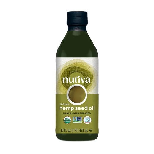Nutiva Organic Cold Pressed Hemp Oil - 16 Fl. Oz. Glass Bottle