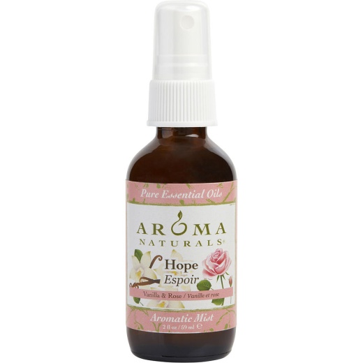 Hope Aromatherapy By Aroma Naturals Aromatic Mist Spray 2 Oz. Combines The Essential Oils Of Vanilla & Rose