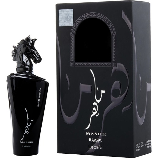 Lattafa Maahir Black Edition Eau De Parfum Spray 3.4 Oz