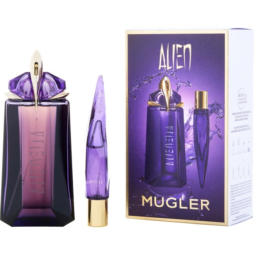 Alien by Thierry Mugler Eau De Parfum Spray Refillable 3 Oz & Mini 0.33 Oz